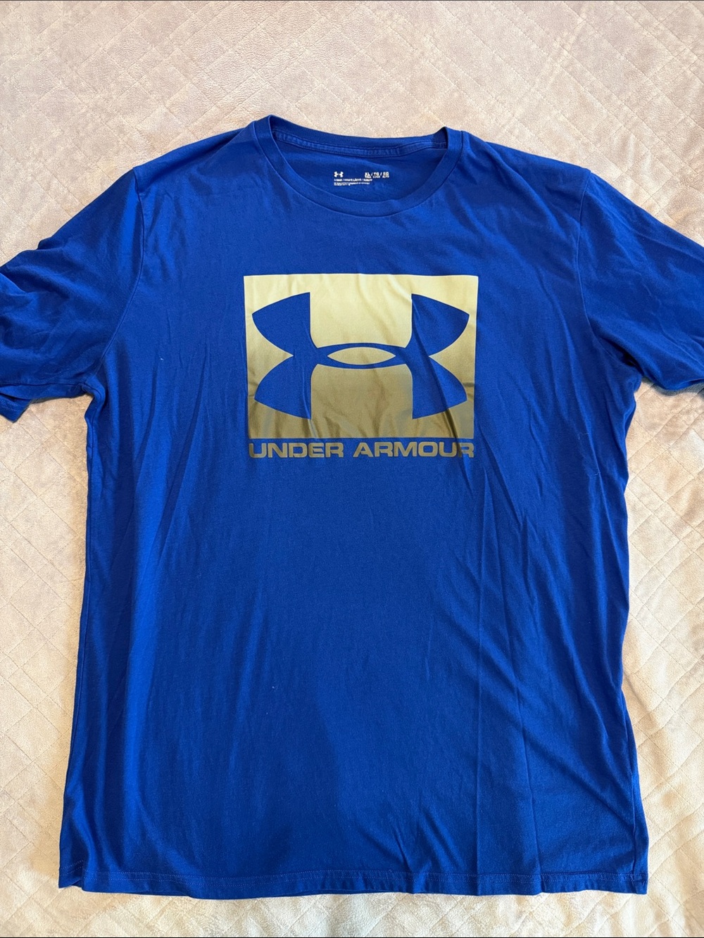 Under Armour Men’s Royal Blue Tee with Gold Logo